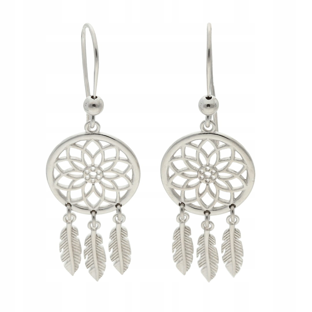 Náušnice lapač snů stříbro rhodiované