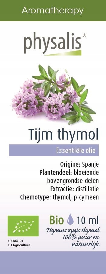 OLEJEK ETERYCZNY TYMIANEK THYMUS ZYGIS THYMOL BIO 10 ml - PHYSALIS PHYSALIS
