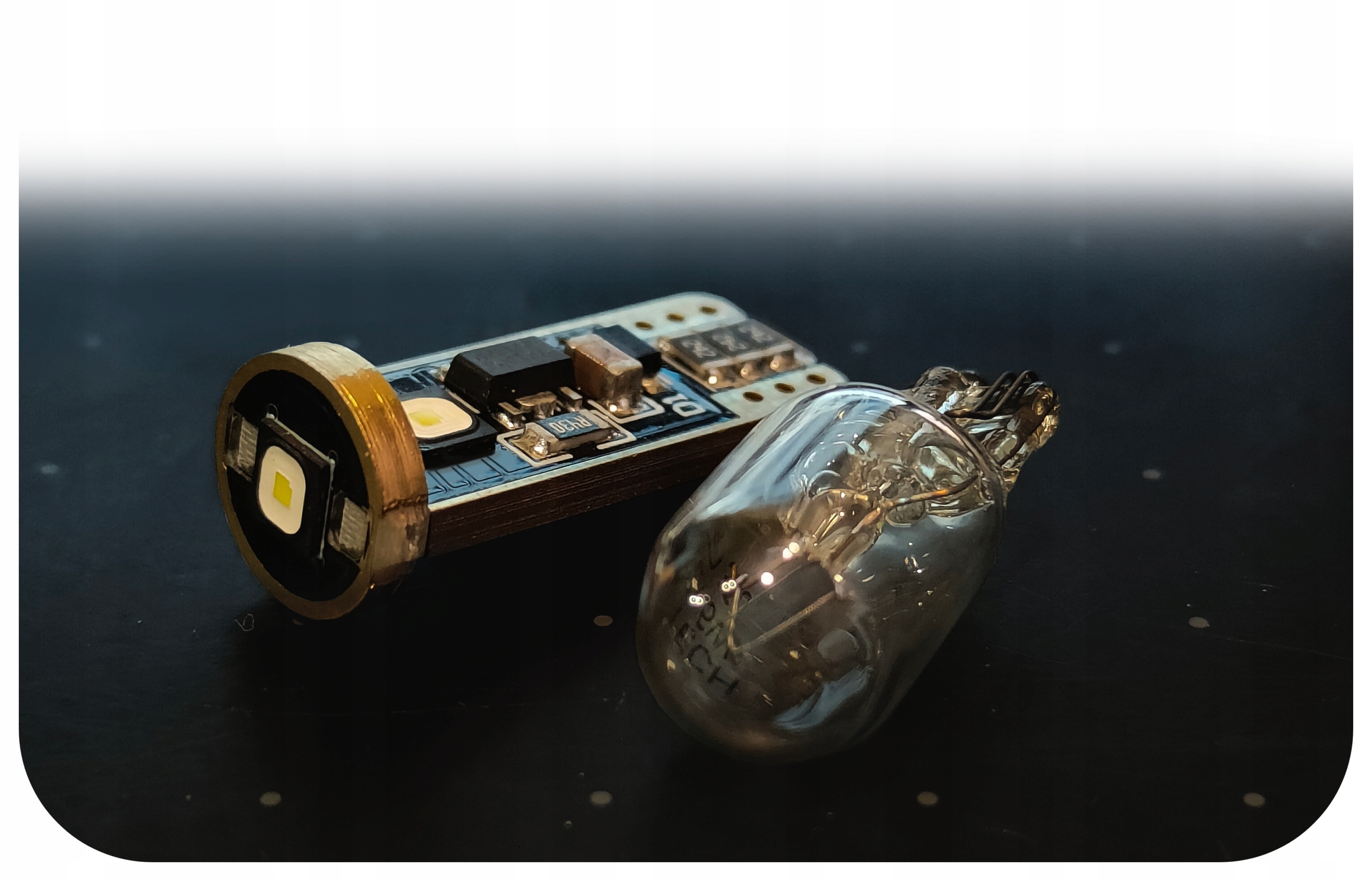 2x Żarówka LED W5W T10 S5 6000K biel MOCNE DIODY CSP SERIA PRO WHITE CANBUS Podstawa W2.1x9.5d