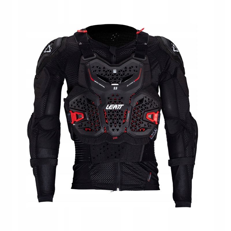Tričko S Chráničmi Leatt 5.5 Evo Black (184-196 CM) M