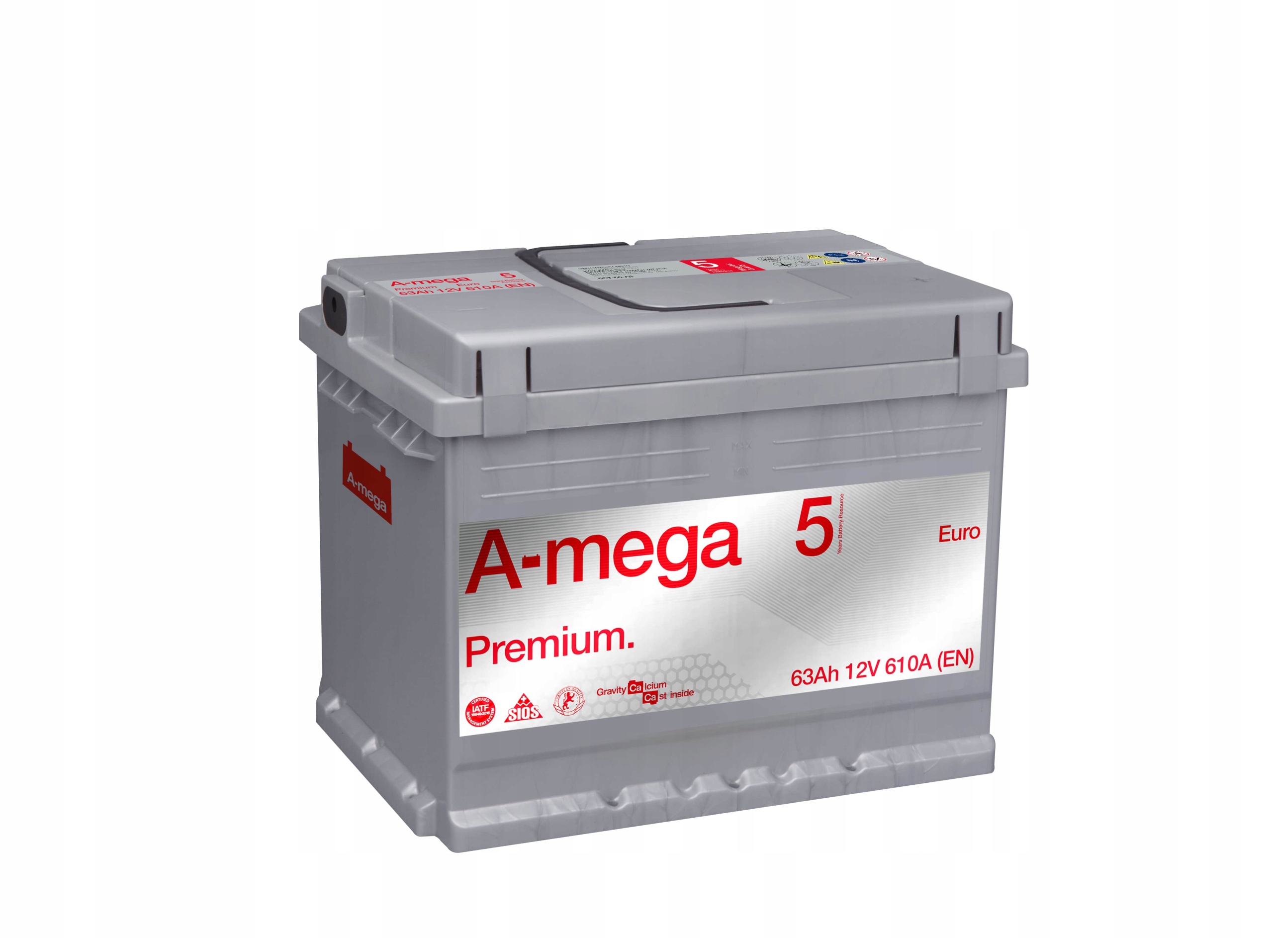 63M5 - Акумулятор AMEGA Premium M5 12V 63AH 610A