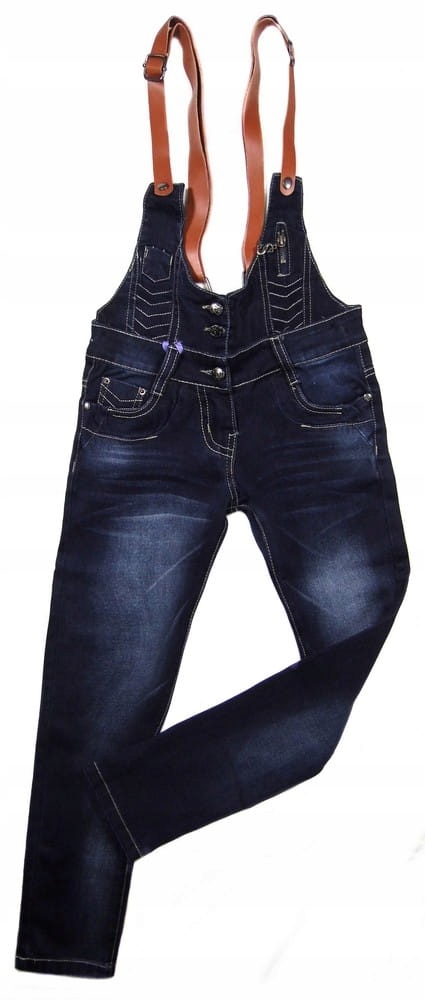 

dziewczęce Ogrodniczki jeans R-95 Belongs 146 dark