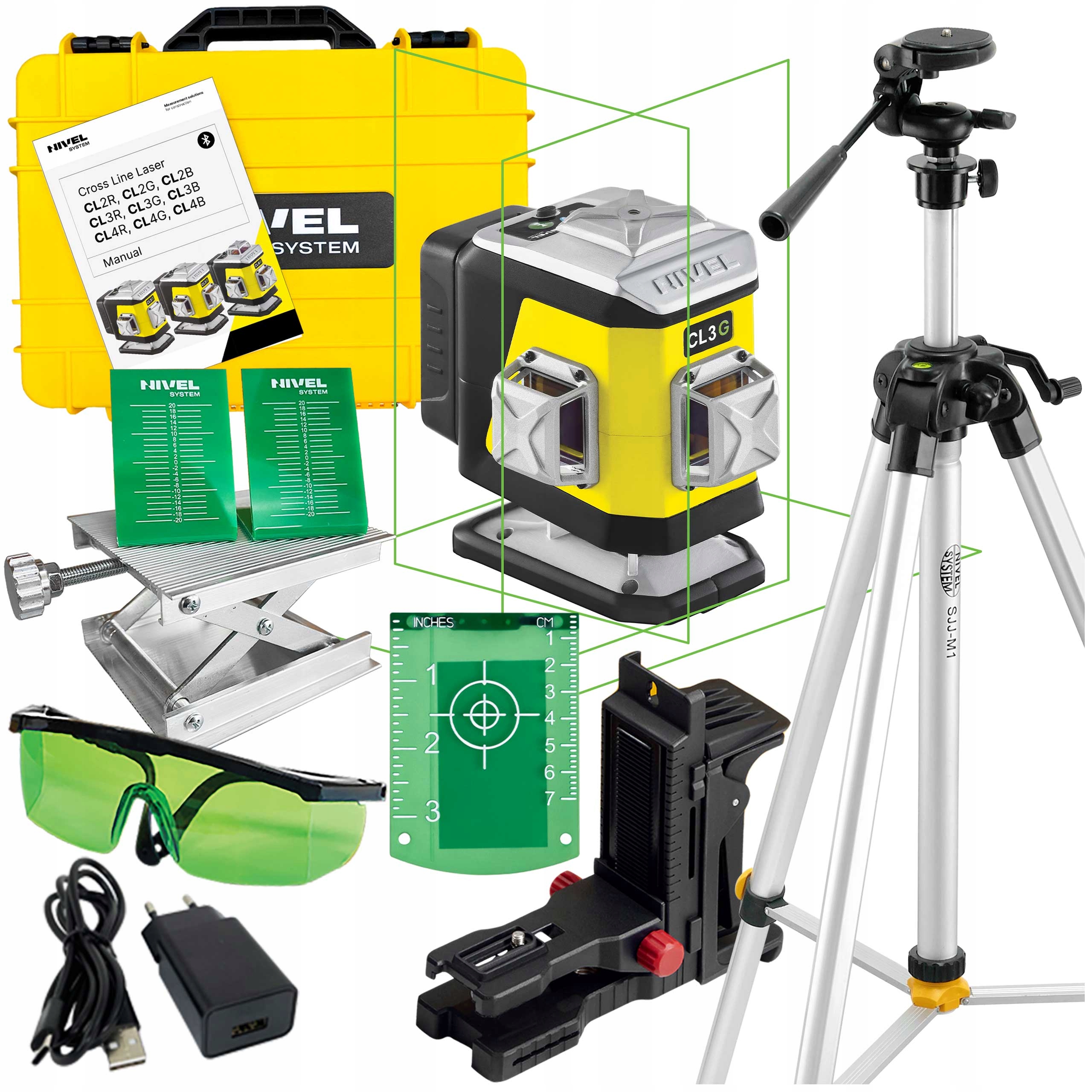 Laser Krzyżowy Nivel System CL3G Statyw SJJ-M1