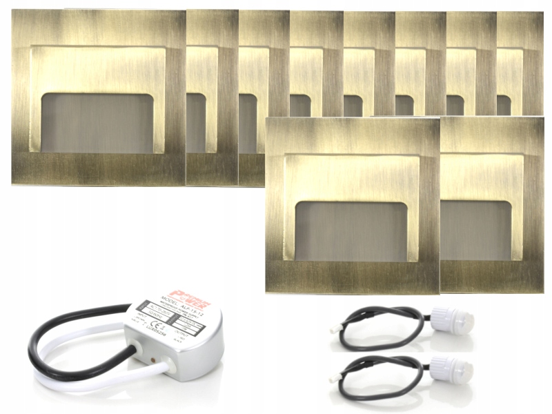 Sada schodišťových svítidel Halogen Led 10x senzory