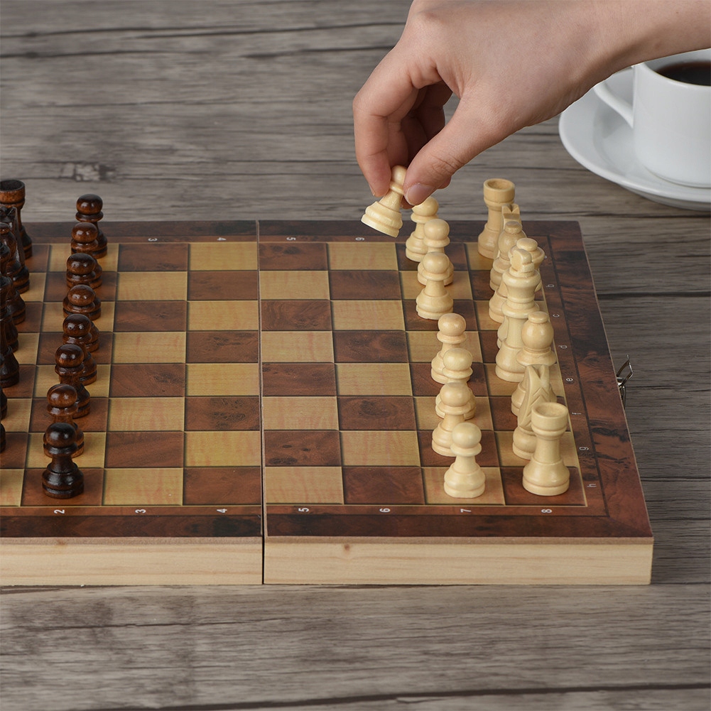 PRZENOŚNY SKŁADANE SZACHY DREWNIANE MAGNETYCZNE Producent inny