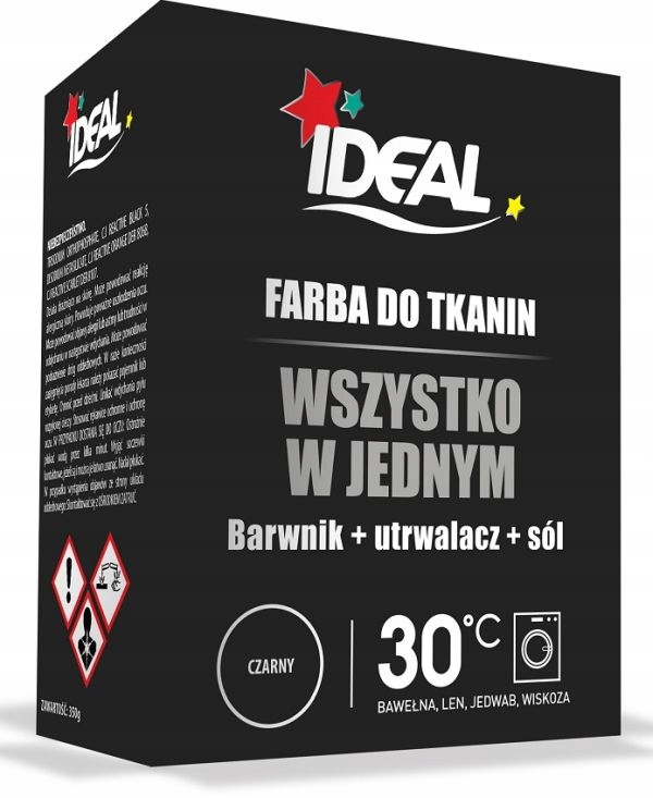 ideal> ALL IN ONE FARBIVO NA OBLEČENIE ČIERNE 350G