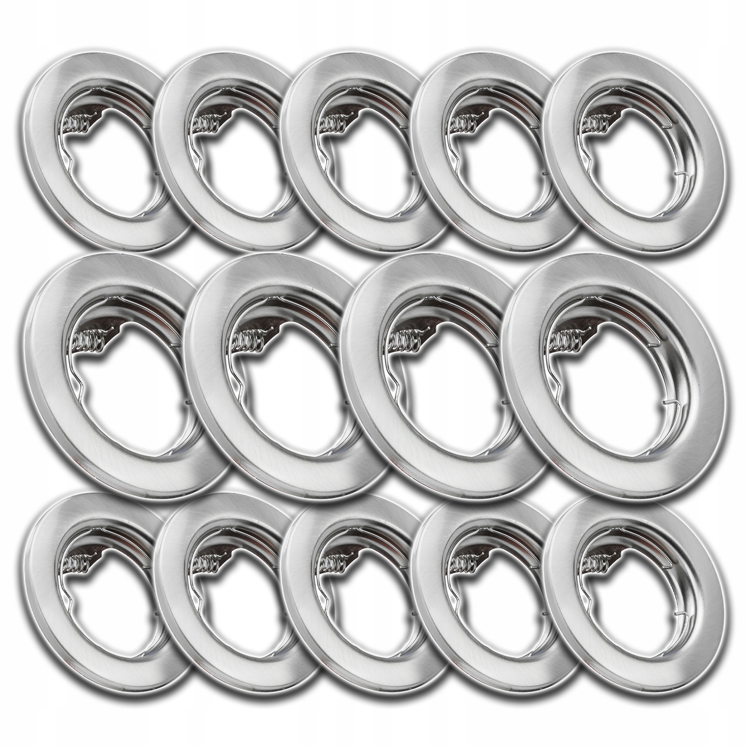 14 x Stropní Svítidlo Halogenové Stropní Očko Hliníkové Saténové Svítidlo