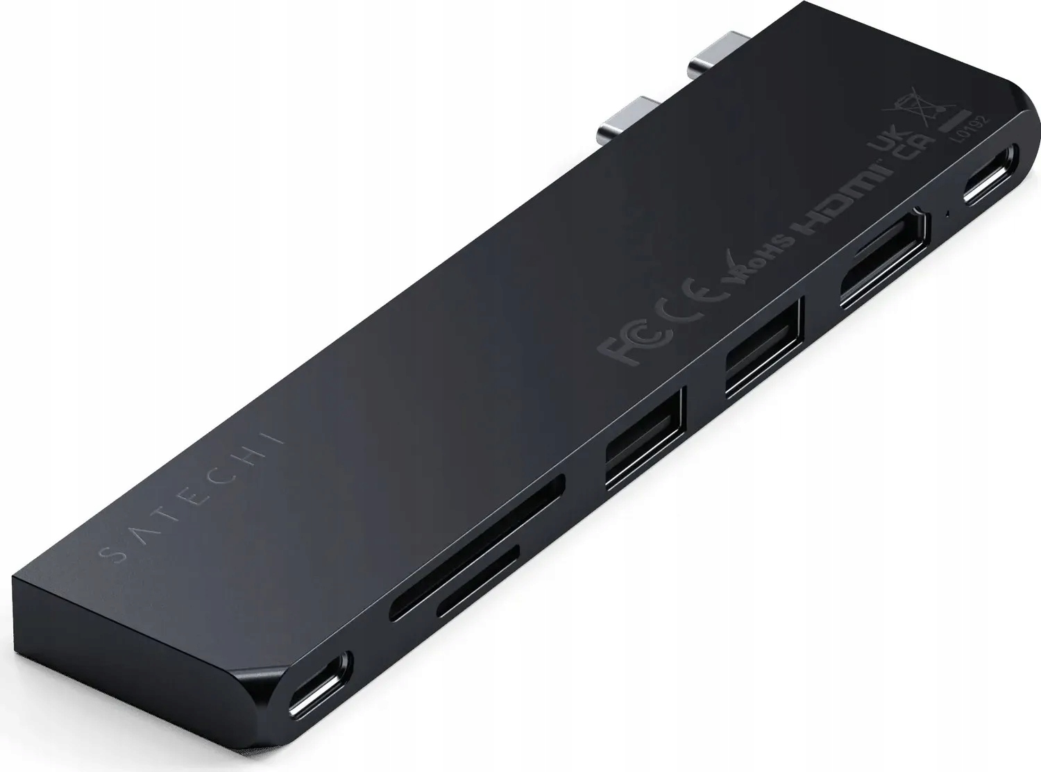 Adaptér Hub 7v1 2 x Usb C Satechi Pro Hub Slim St-hucphsd pre MacBook sivý