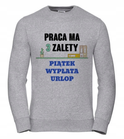 Pánská Mikina Práce má tři výhody Xs Šedá Dárek pro kluka, chlapa, pro muže