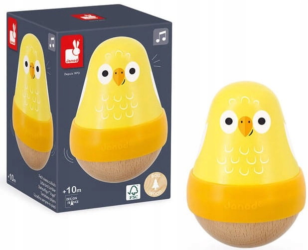 

Drewniana Wańka Wstańka Ptaszek Tropik 10m+ Janod