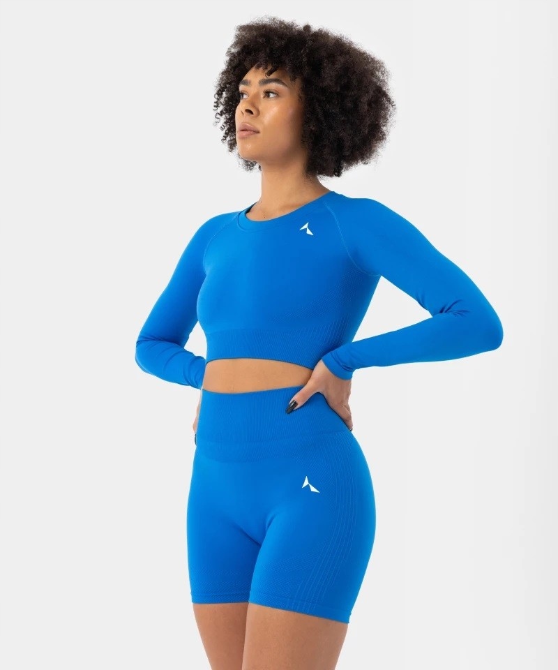 Bezešvý longsleeve Carpatree Blaze modrý C-bsl-ni