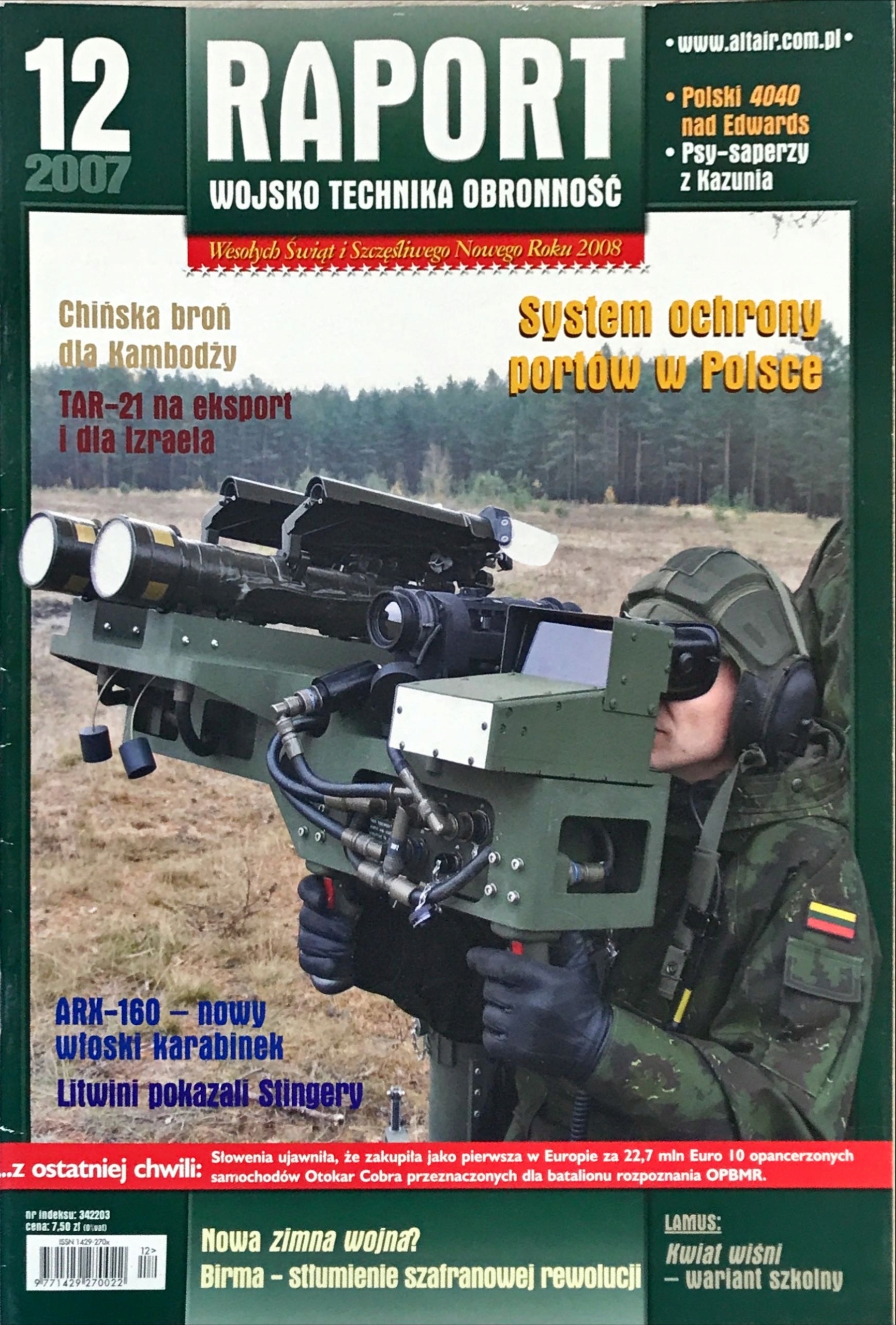 WOJSKO TECHNIKA OBRONNOŚĆ RAPORT 12 2007