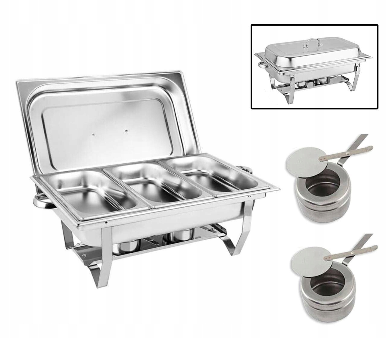 Gastronomický Ohřívač 3x Pro Servírování Pokrmů 9L