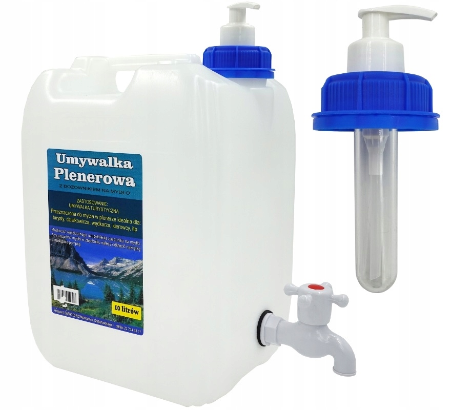 

Umywalka Z Kranem zbiornik baniak wode mydlo 10L