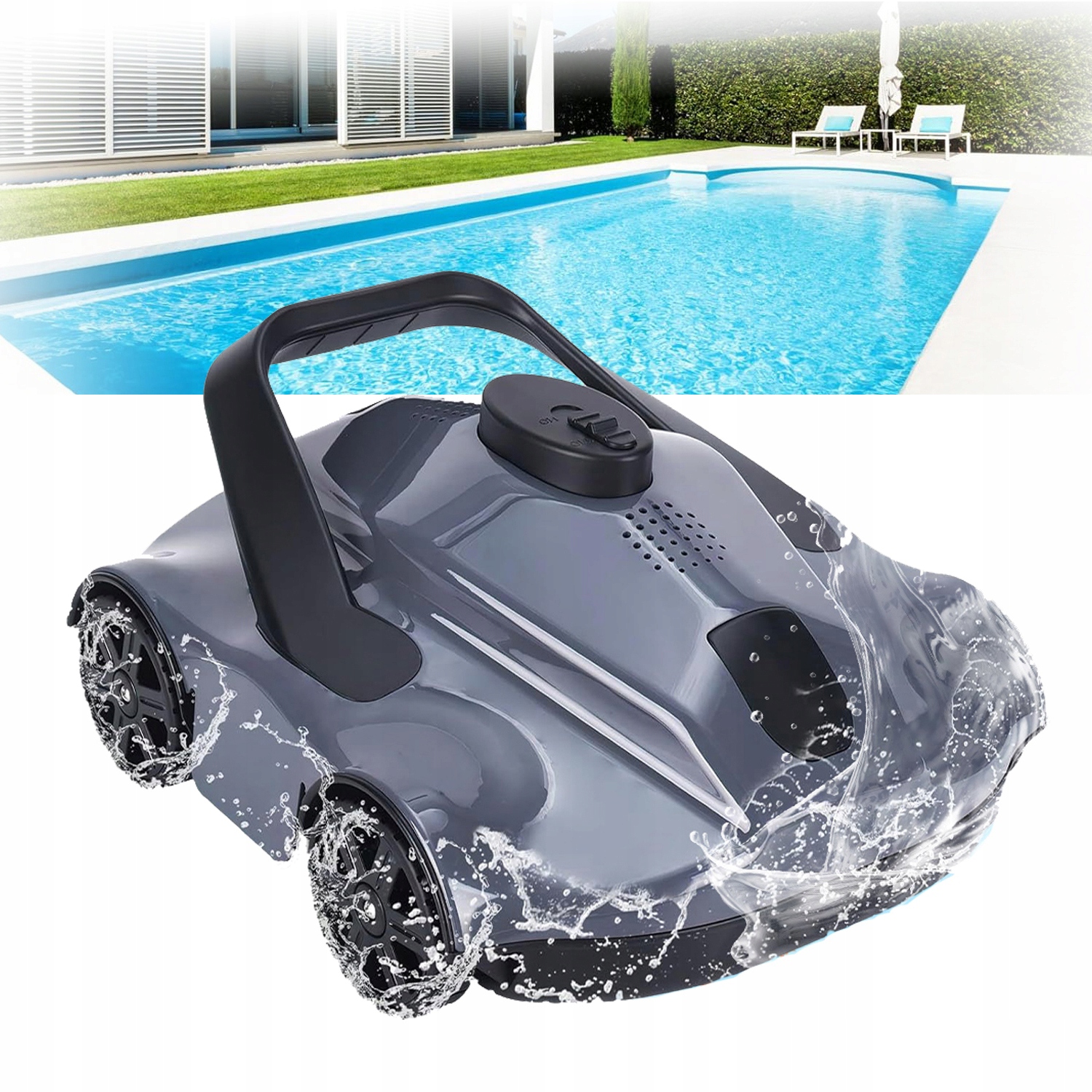 Mocny Odkurzacz Basenowy Oczka Wodne Automatyczny Bezprzewodowy 2h 5200mAh