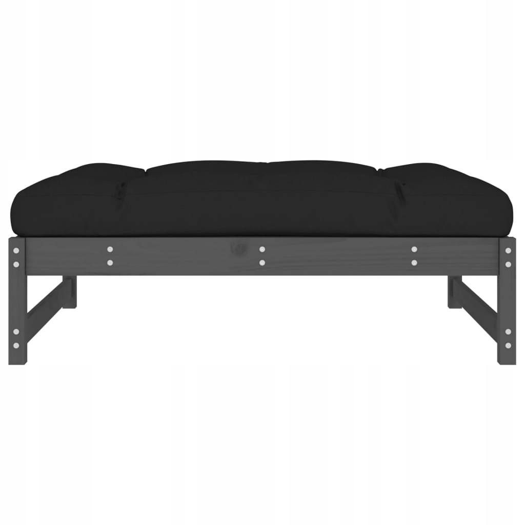 PODNÓŻEK OGRODOWY SZARY 120X80CM DREWNO SOSNOWE Waga produktu z opakowaniem jednostkowym 17.25 kg