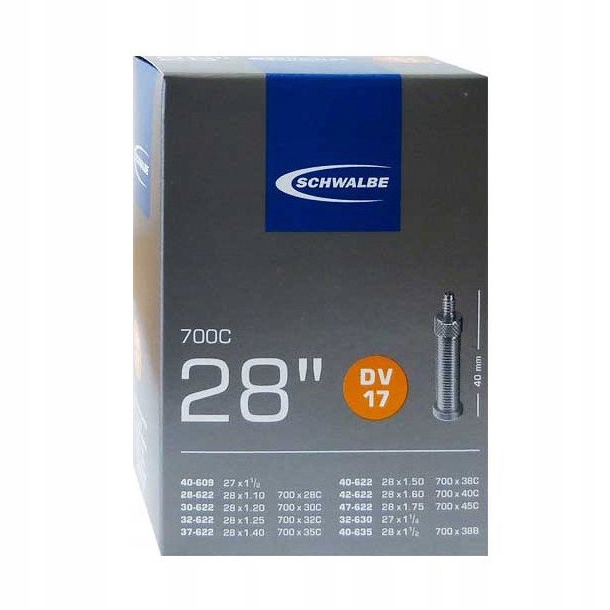 

Dętka Schwalbe City 28" 28/47-622/635 DV 40mm