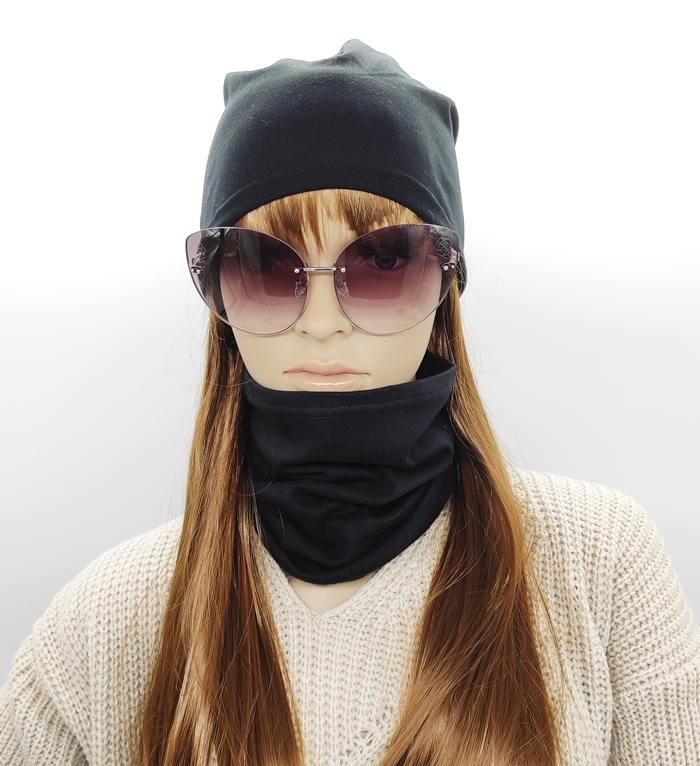 KOMPLET CZAPKA KOMIN BANDANA DAMSKI MĘSKI BAWEŁNA Marka Bibelocik