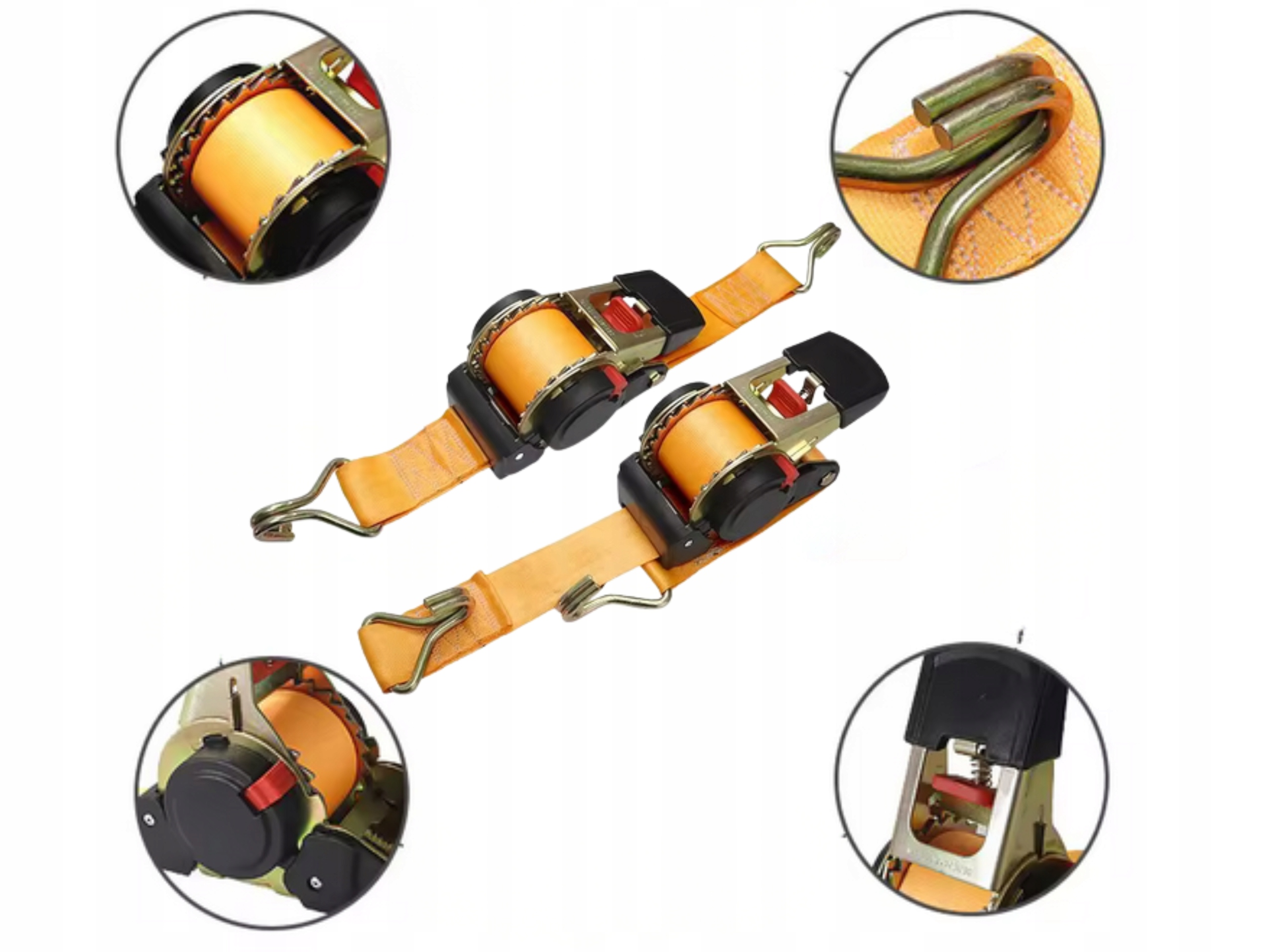 Pas Transportowy Mocny Automatyczny Samozwijający 1500KG 4,5M 50MM