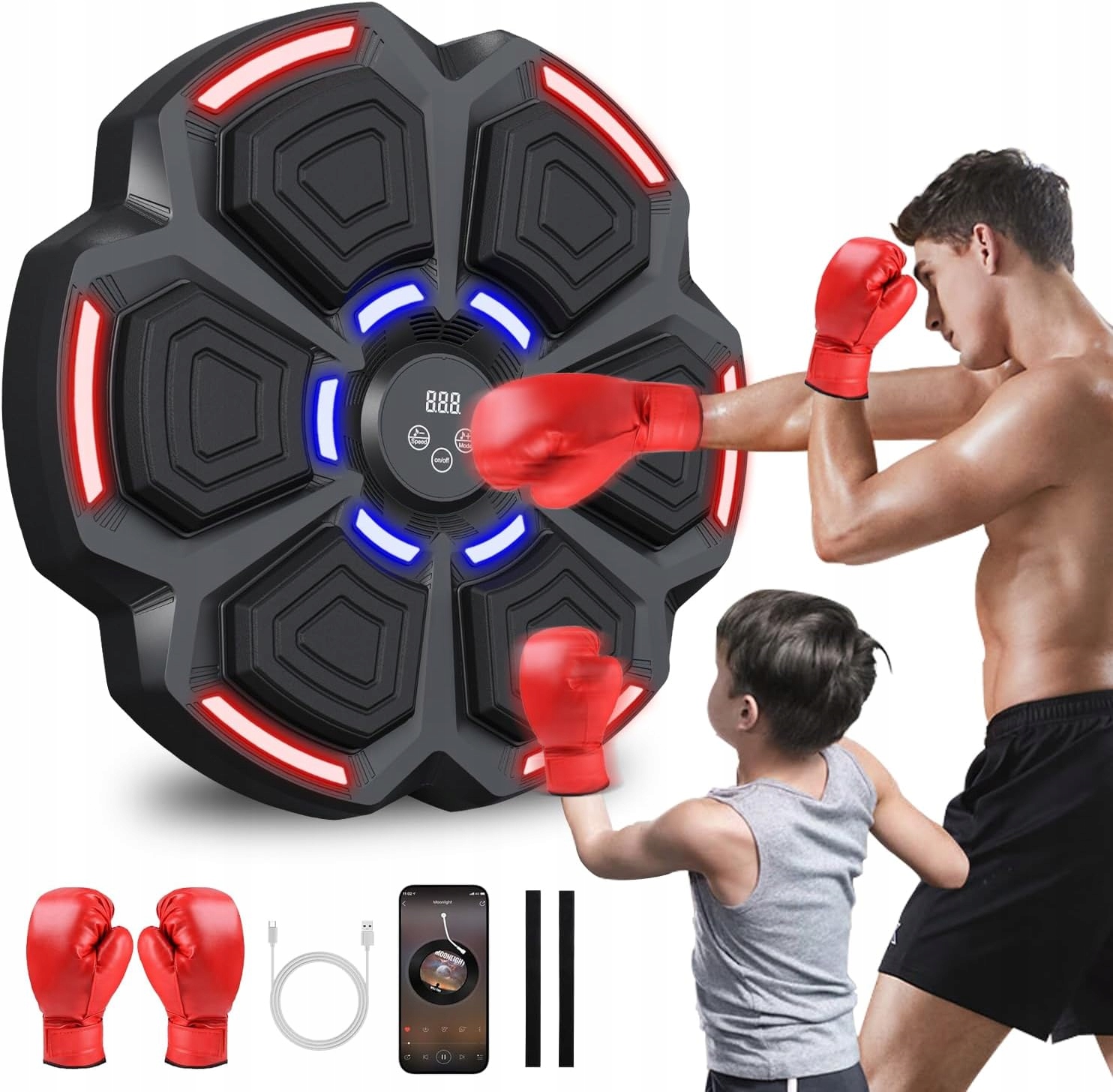 Music Boxing Machine Bluetooth Tréninková Boxovací Arkádová Deska