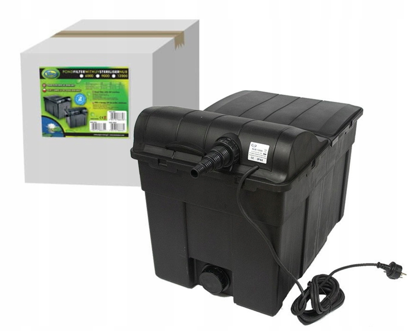 Aqua Hova NUB-12000 duży filtr przelewowy z lampą Uv 18W do oczka 12 000l