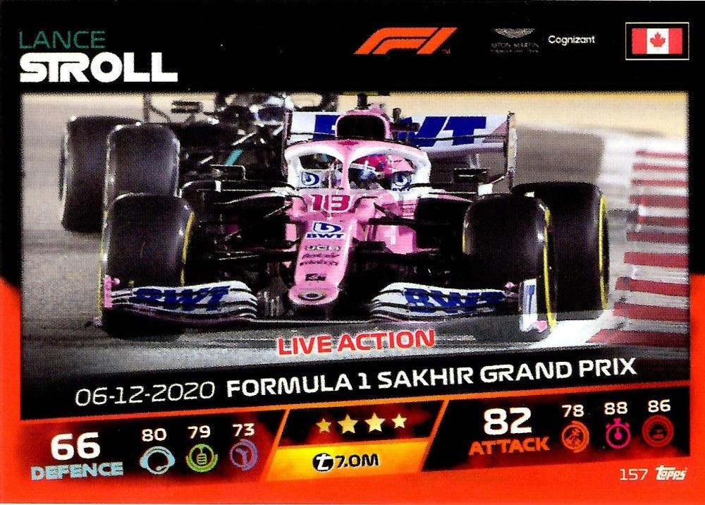 Turbo Attax 2021 157 Lance Stroll Topps