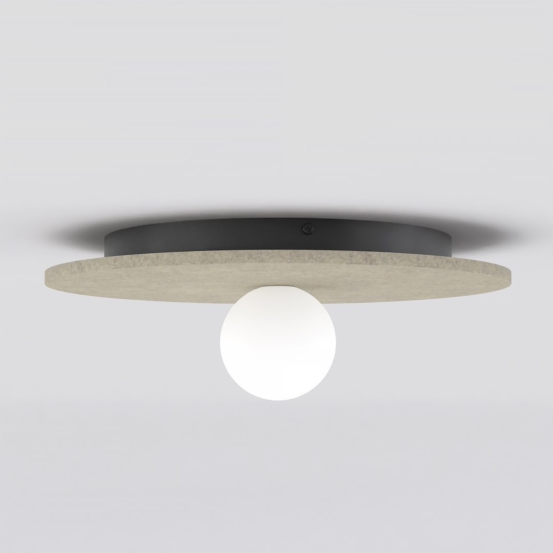 Stropná lampa Calma 1M béžová plsť, svietidlo G9, 8W Led, lakovaná oceľ