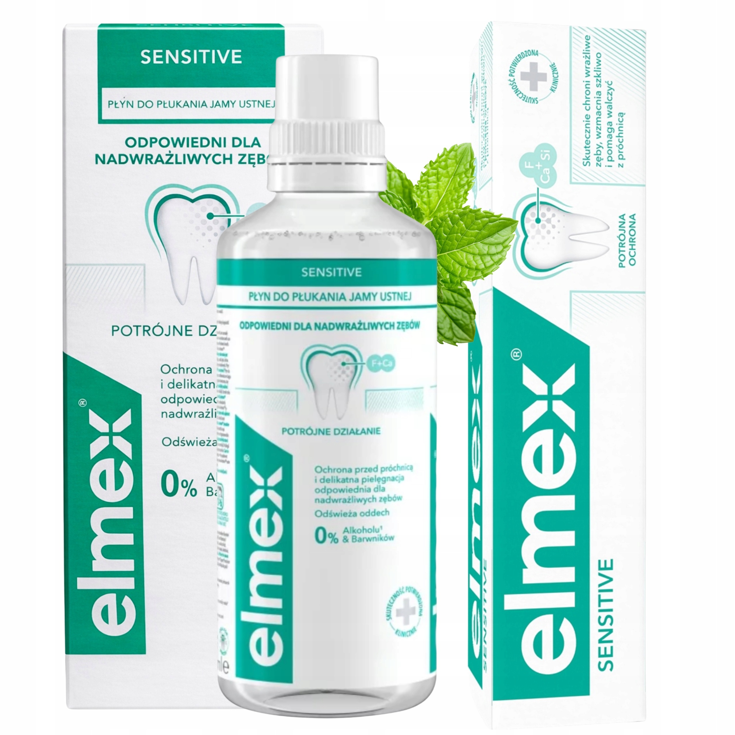 Elmex Sensitive Pasta Do Zębów Dla Wrażliwych Zębów Płyn Do Płukania 0,4l