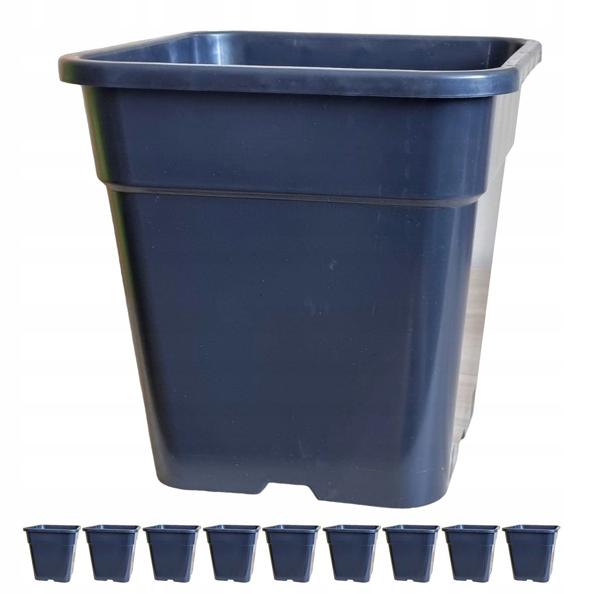 Doniczki produkcyjne kwadratowe wysokie DonKwiat HS18 18L 30cm Kw x 10szt.