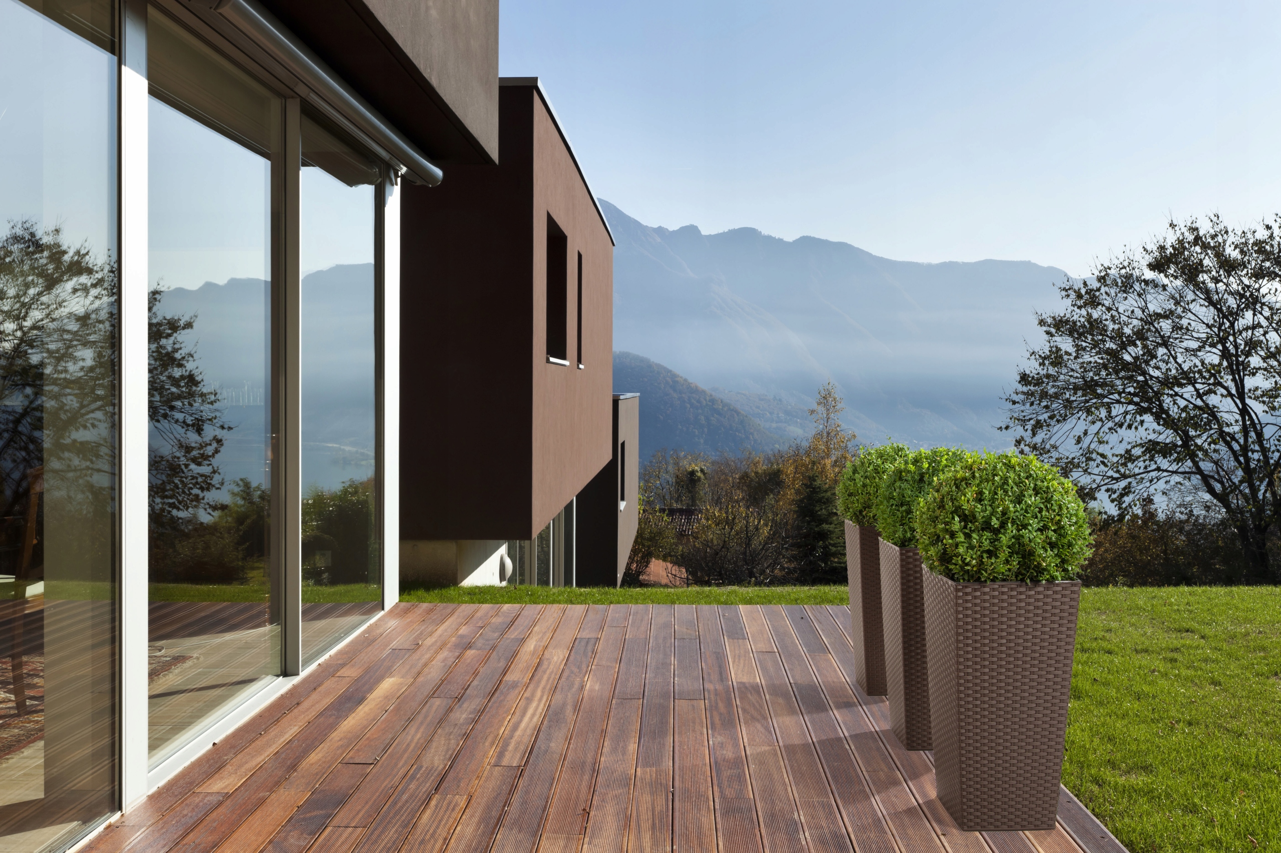 Doniczka FINEZJA RATTAN 25x25cm kol. GRAFITOWY Długość 25 cm