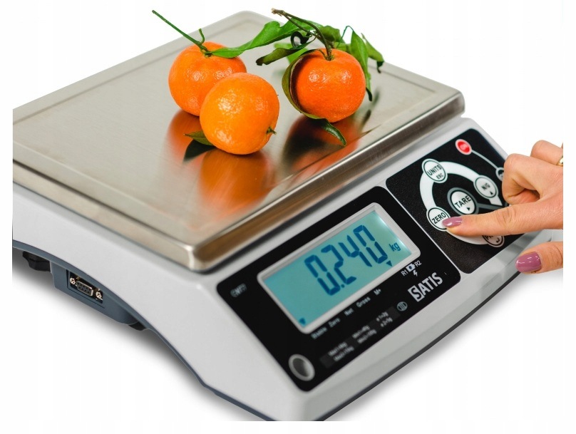 Waga sklepowa z legalizacją 3/6kg 1/2g 22x31cm RS232 SATIS CWT736RSDD