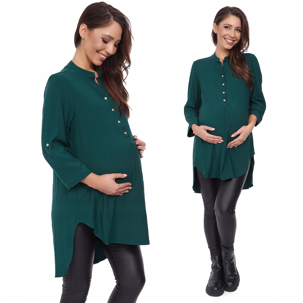 

Ciążowa Długa Asymetryczna Tunika zieleń*** R - 44