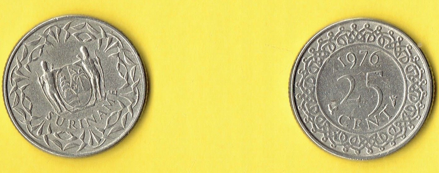 SURINAME 25 CENTS 1976 R.