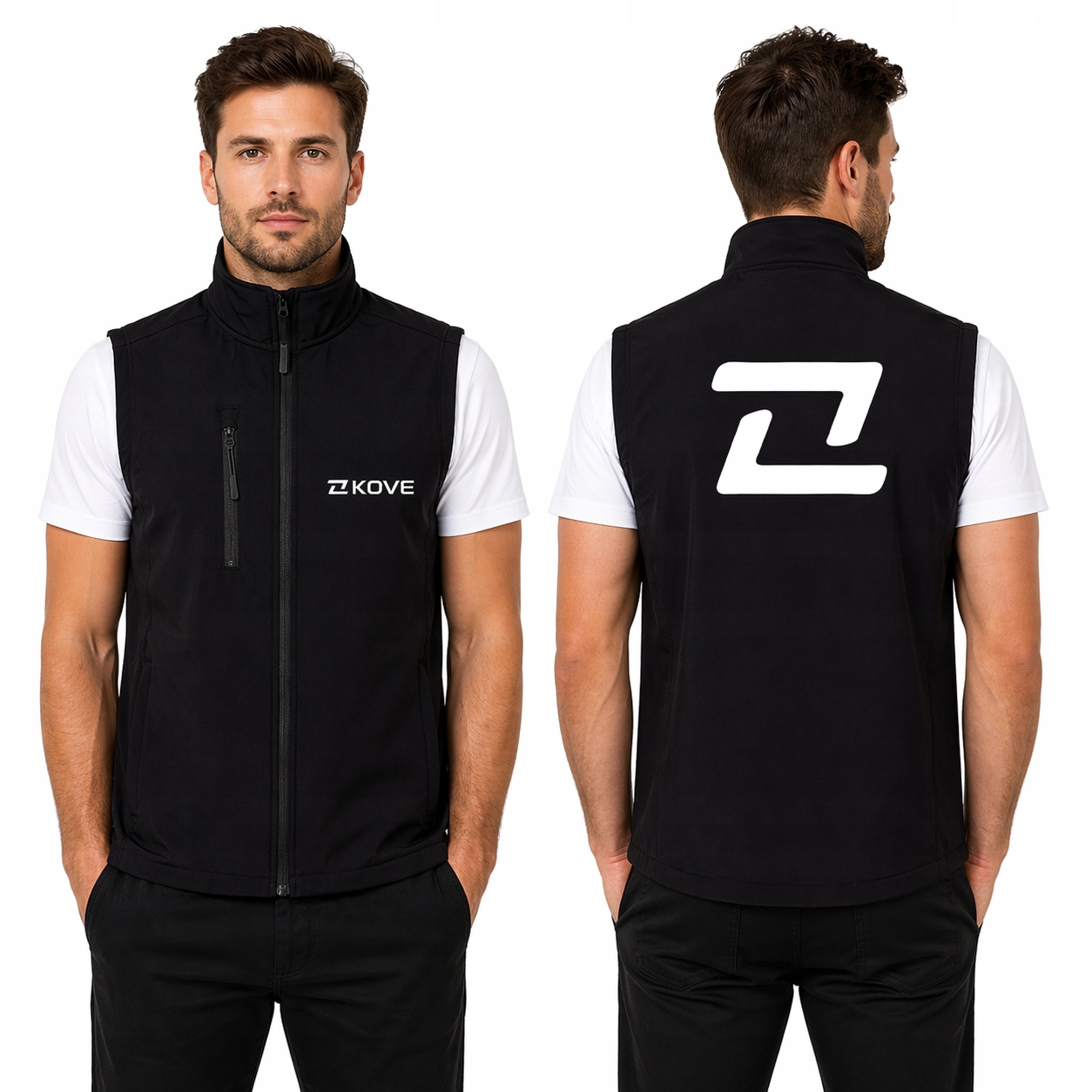 Softshellová vesta s potiskem Kove, prémiový motocyklový styl Dárek vel. M