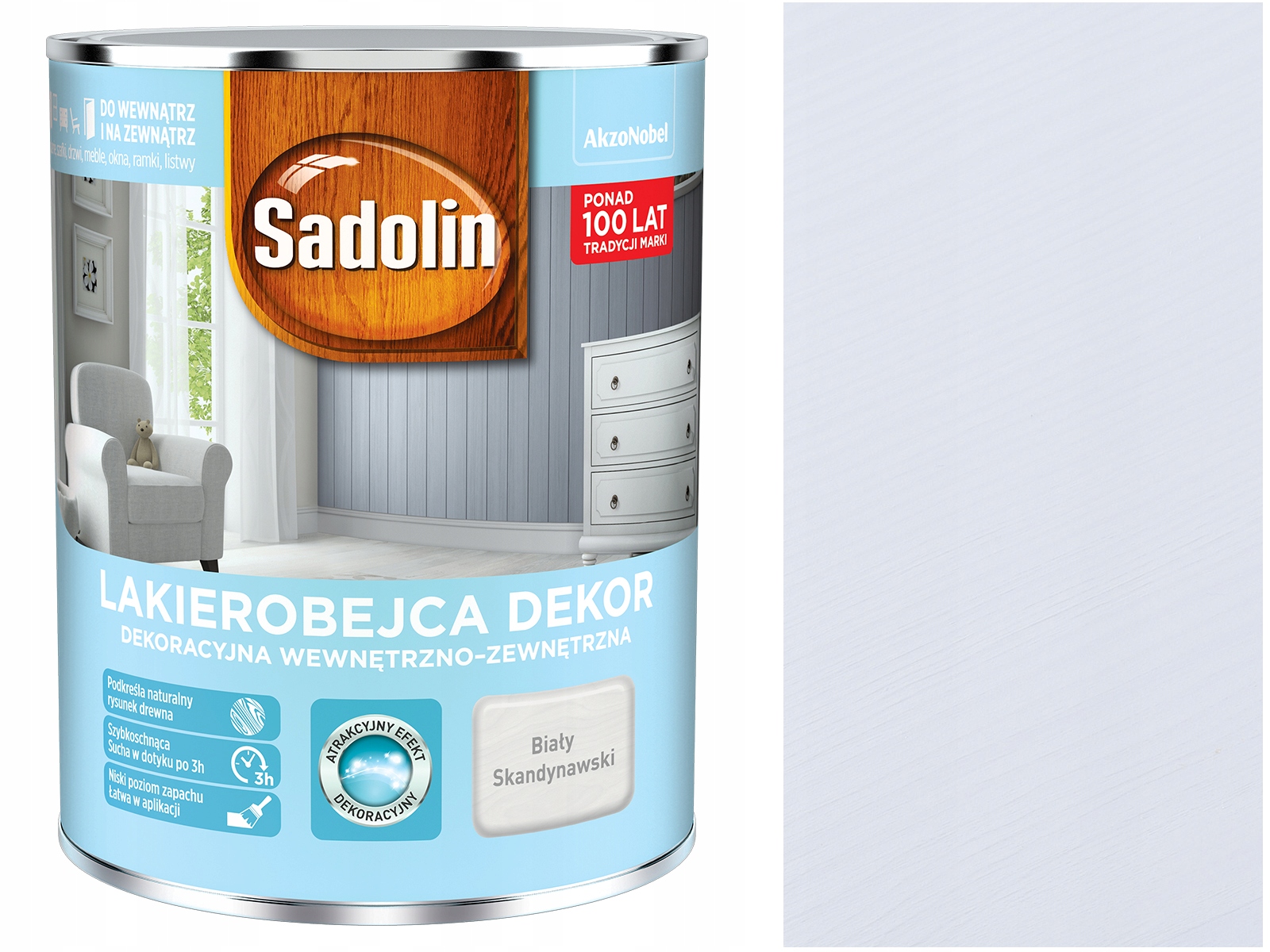 

Sadolin Lakierobejca Dekor Biały Skandynawski 2,5L