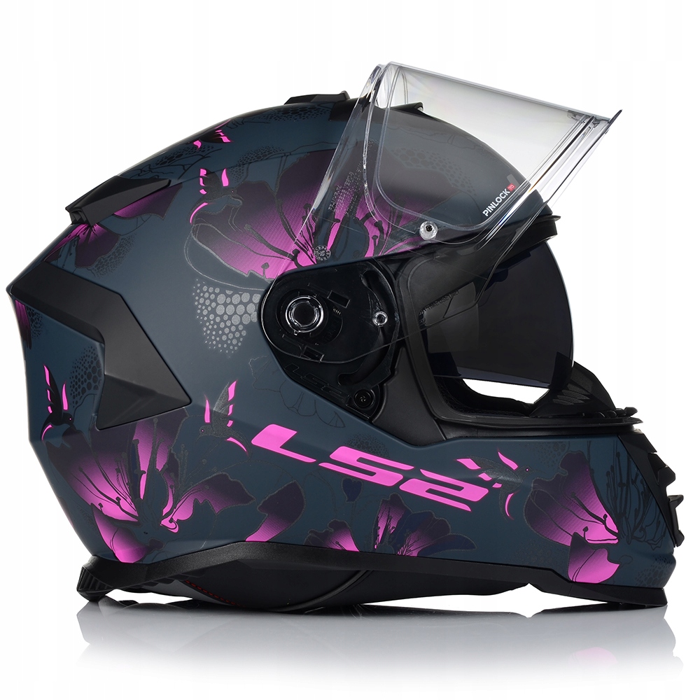 KASK MOTOCYKLOWY LS2 FF800 STORM II BURST DAMSKI RÓŻOWY + PINLOCK + BLENDA Obwód głowy 55-56 cm