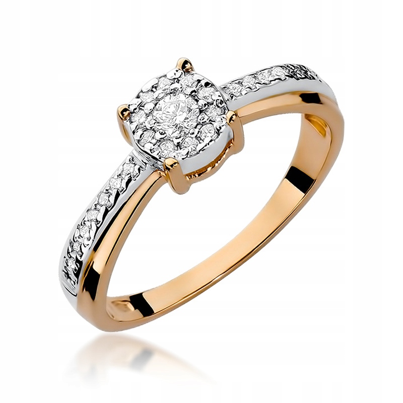 

Różowe złoto pierścionek Brylanty 0,25 ct Grawer