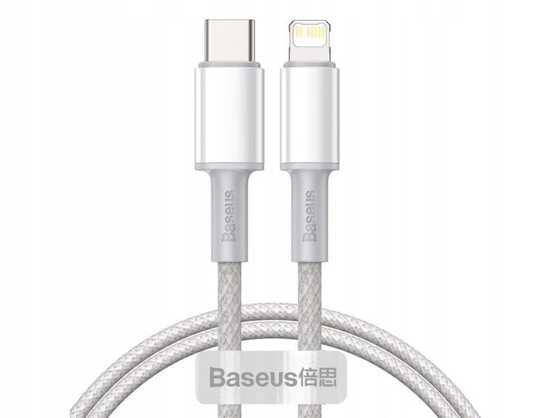 

Kabel Usb-c Lightning Baseus 1 m Biały