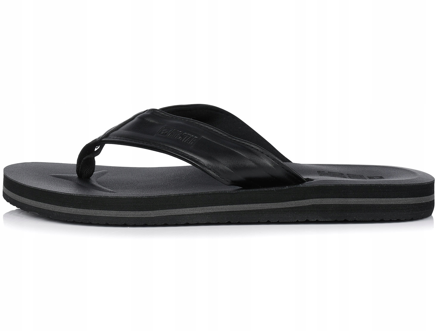 BIG STAR CZARNE MĘSKIE KLAPKI SPORTOWE JAPONKI EKOSKÓRA CASUAL r. 43 Marka Big Star