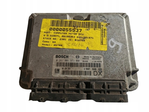 OPEL ASTRA 2.0D 0281001971 09180353 Computer ECU