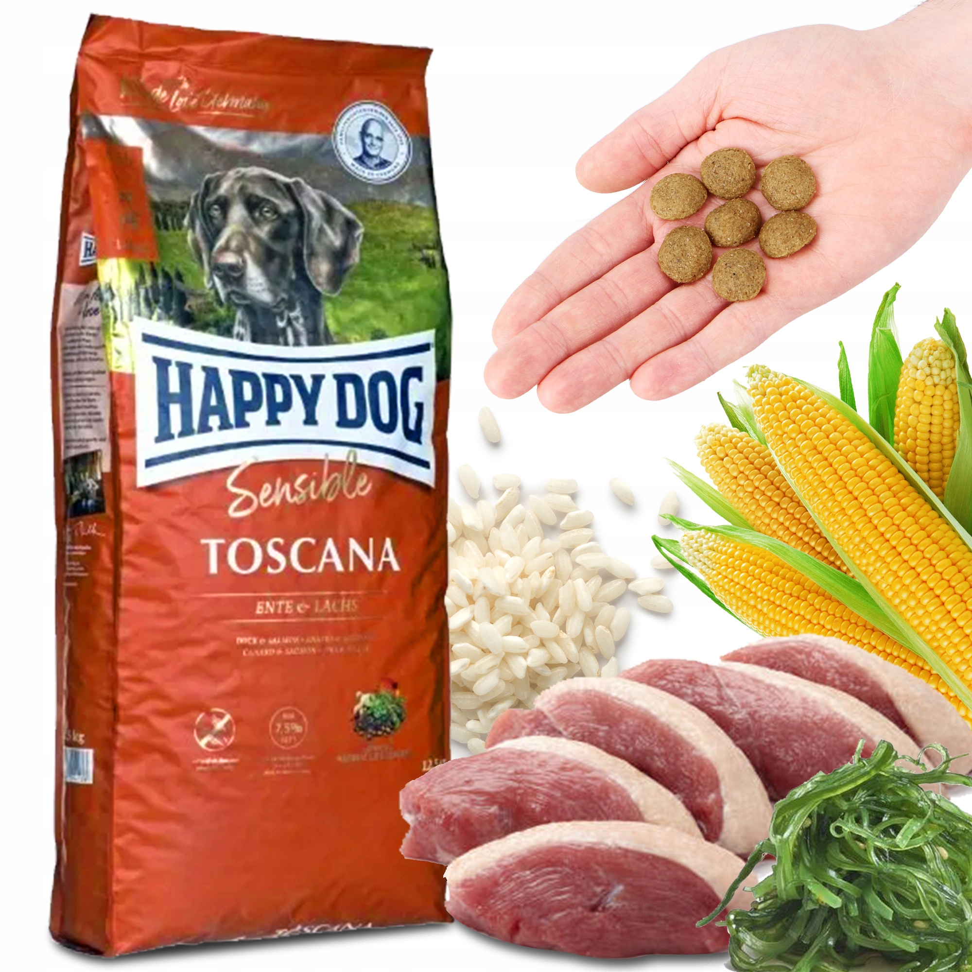 Levně Suché Krmivo Psa 12,5 kg Krmivo Kompletní Kachna Losos Střední Velké Ra Eh