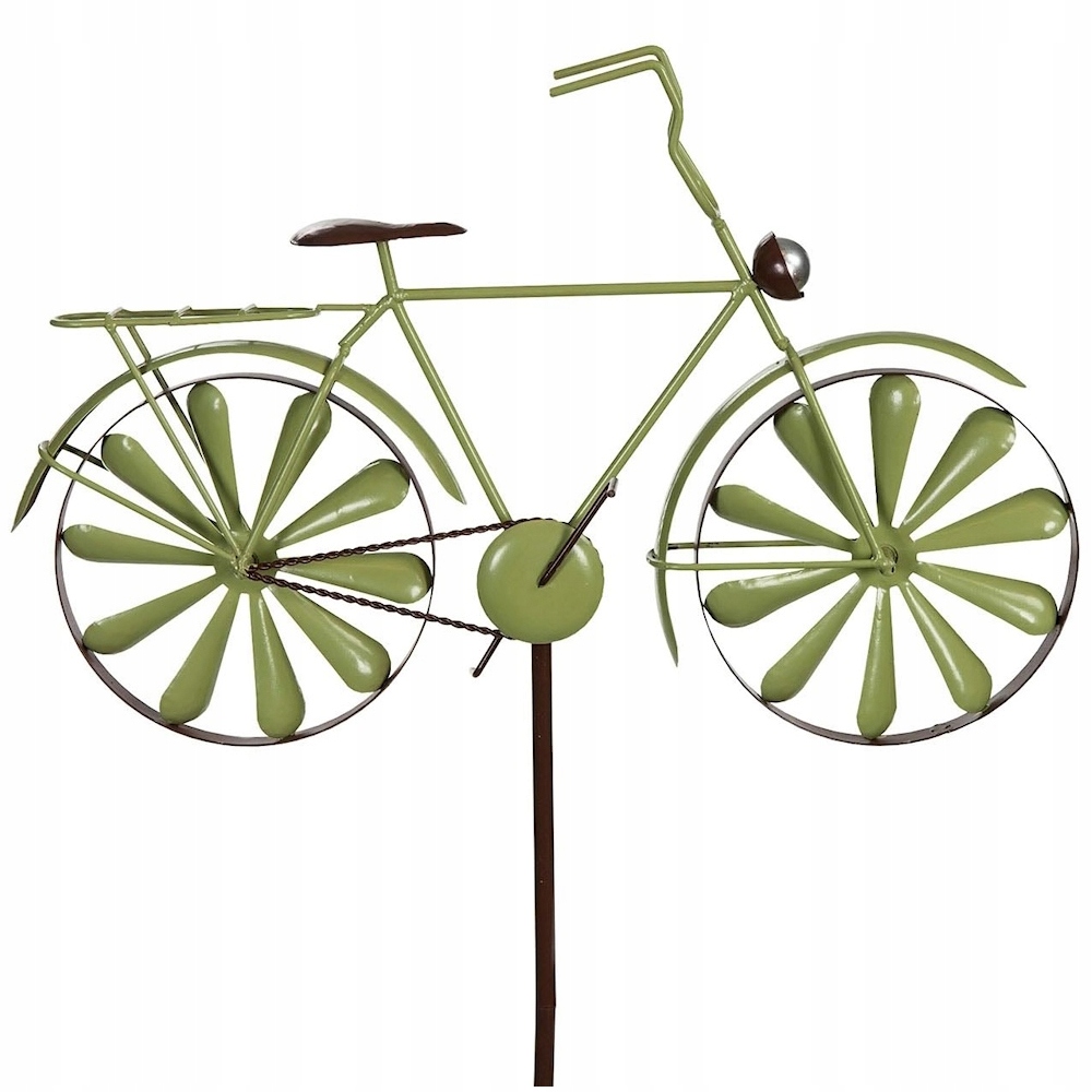 Kovový Zahradní Větrný Mlýn Na Zahradu K Zapíchnutí Kola Zelený Velký 50 cm