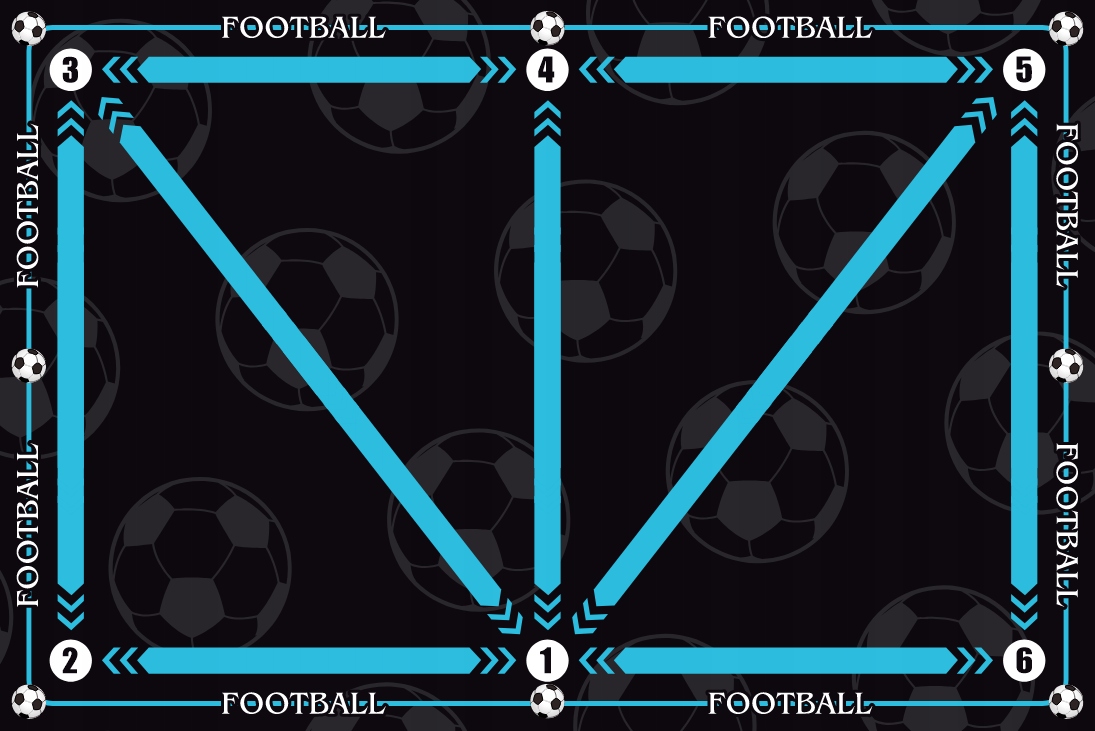 Mata Treningowa Kontrola Balans Piłki Nożnej Trening W Domu XXL 90x60cm