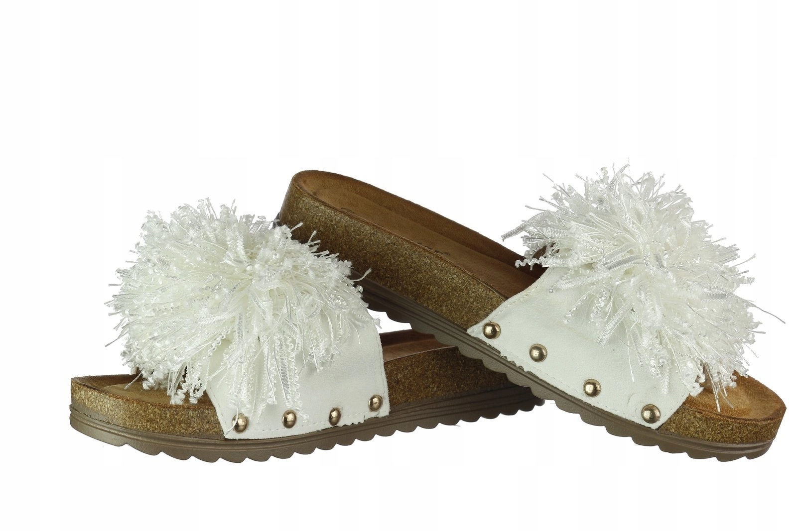 Damskie klapki białe z futerkiem Seastar ROZ. 38 Kod producenta F191P WHITE