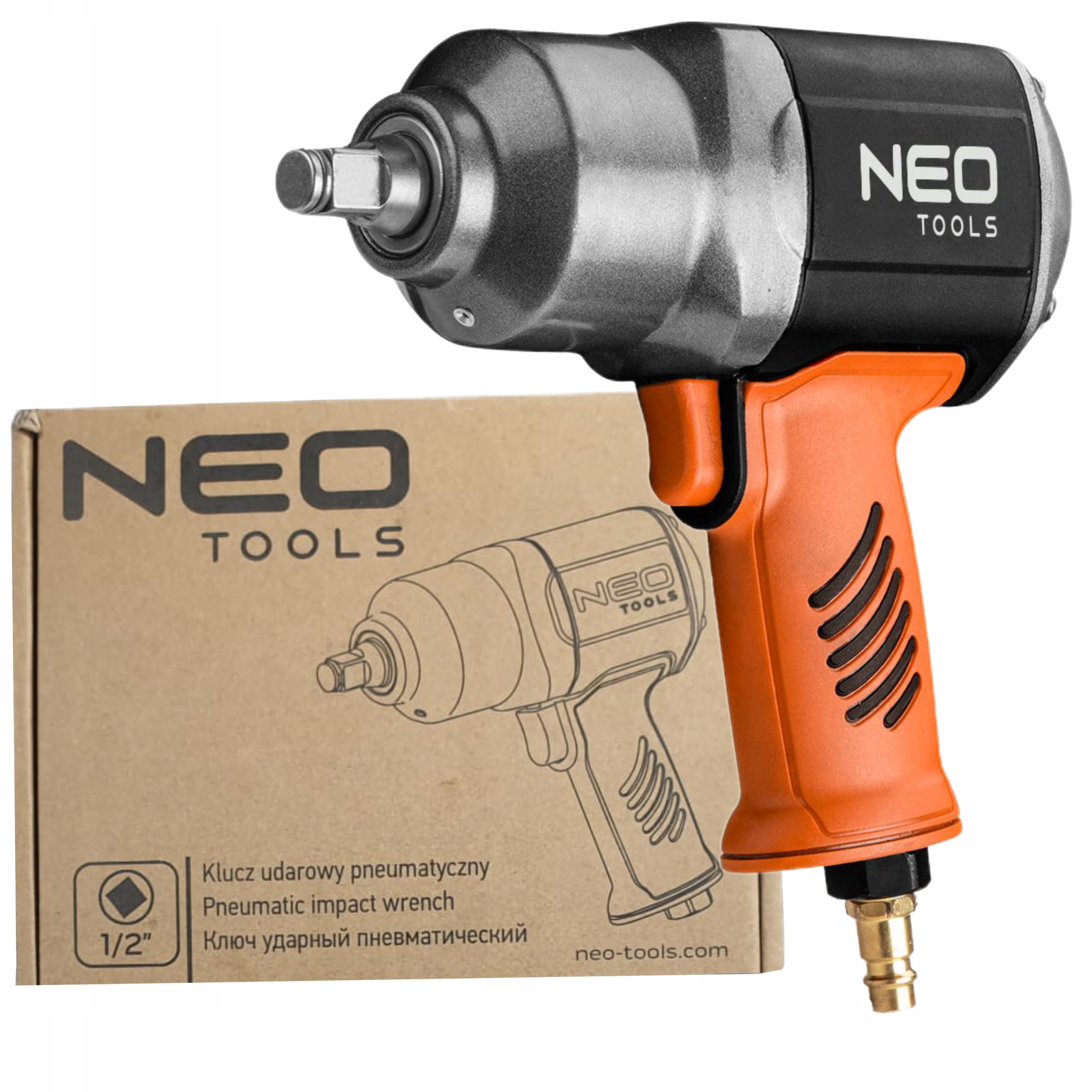 NEO KLUCZ UDAROWY PNEUMATYCZNY DUZY 1/2" 1300Nm 6,3 bar TWIN HAMMER 14-002