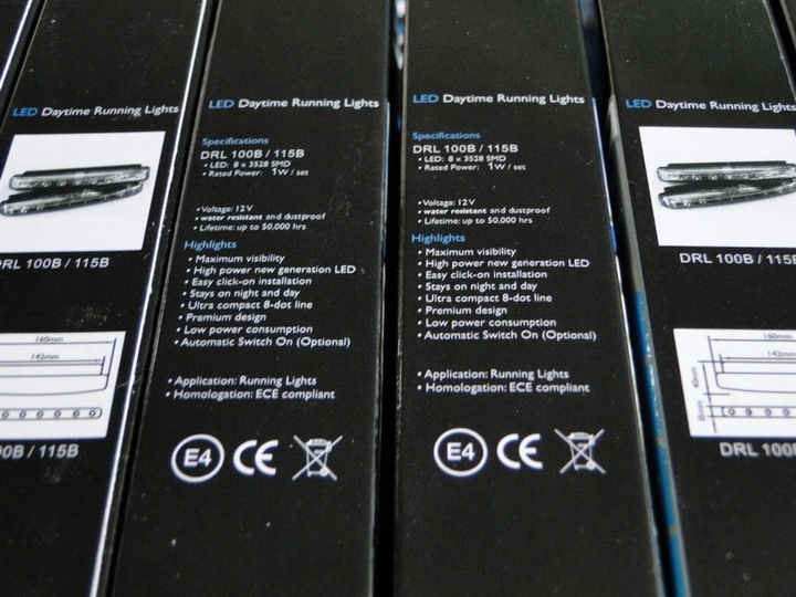 ŚWIATŁA DO JAZDY DZIENNEJ LED DZIENNE AUTOMAT E4RL- Prezent Producent części LED