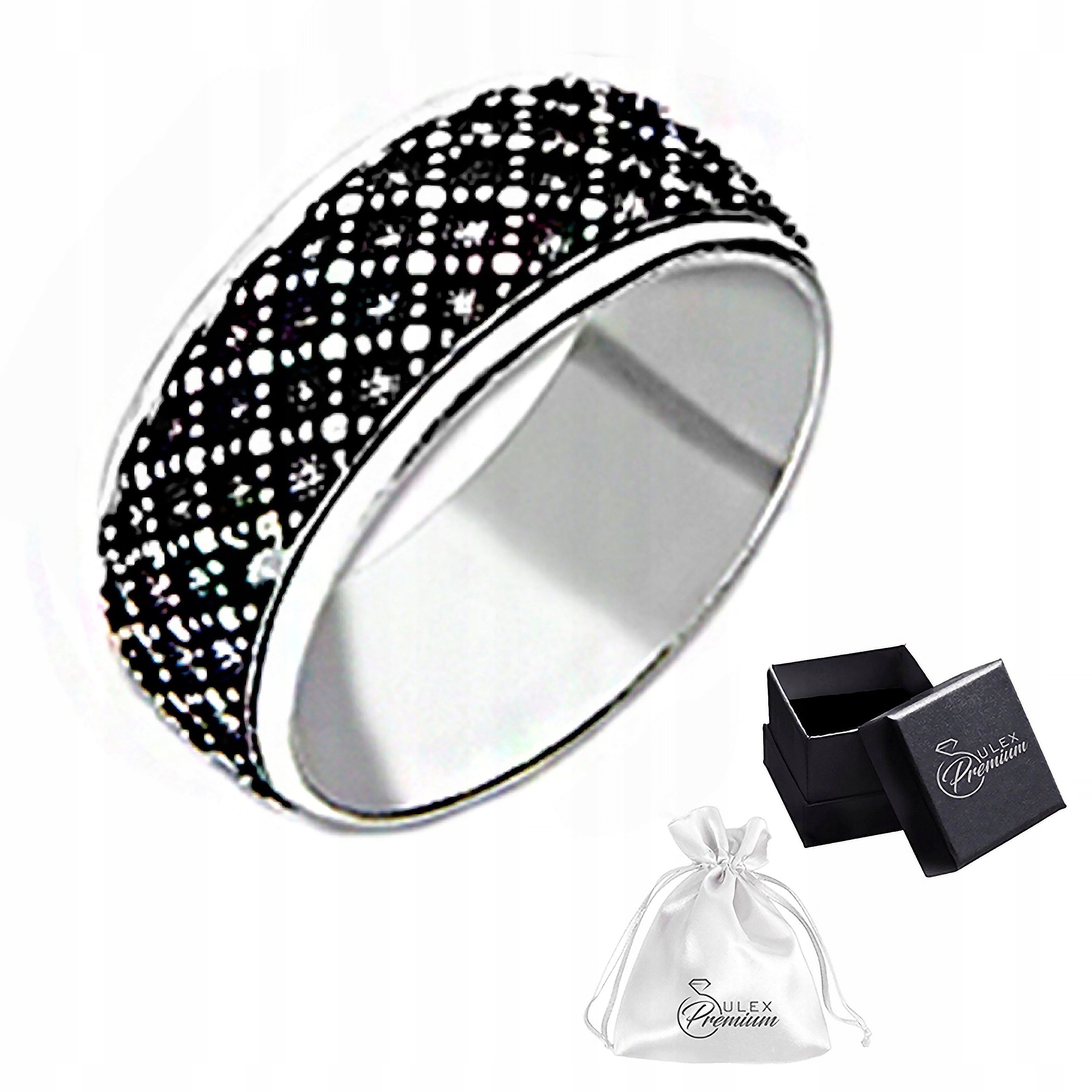 Stříbrný prsten ryzost 925 Elegantní Prstýnek Prsten s mřížkou vel. 26