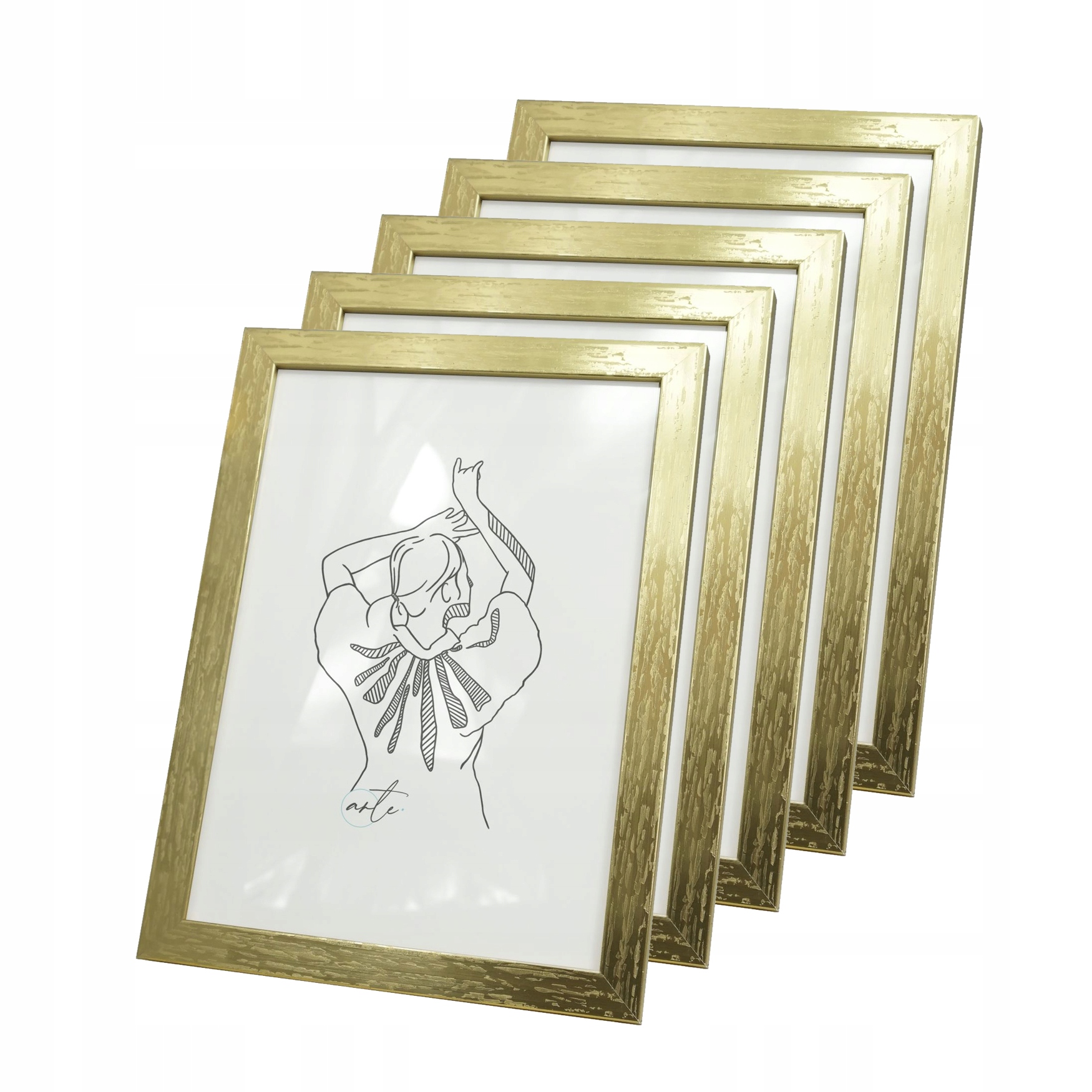

Zestaw Ramka na zdjęcia 21x29,7 -kolor złoty –5szt