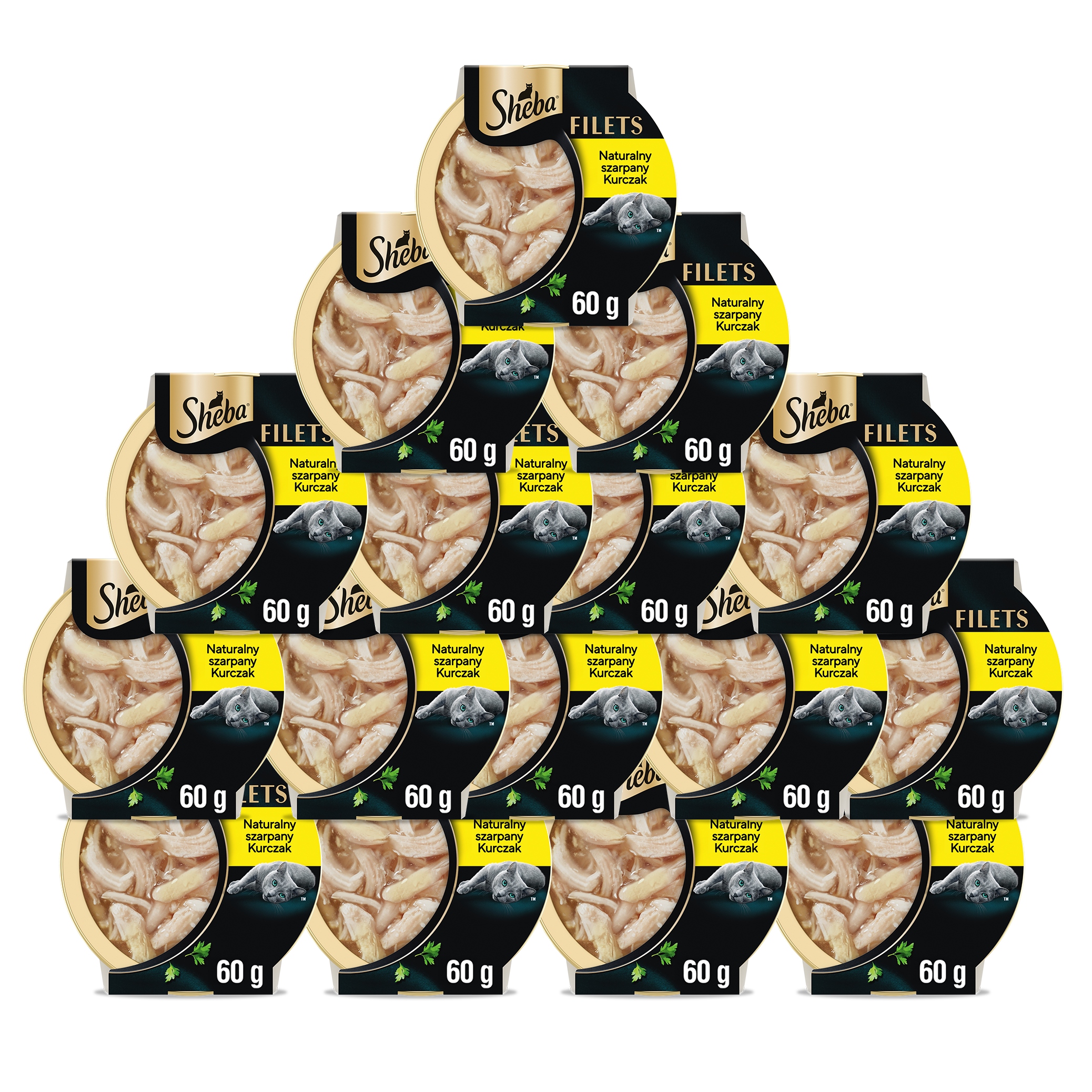 Sheba Filets mokra karma dla kota fileciki z kurczakiem w sosie 16x60g