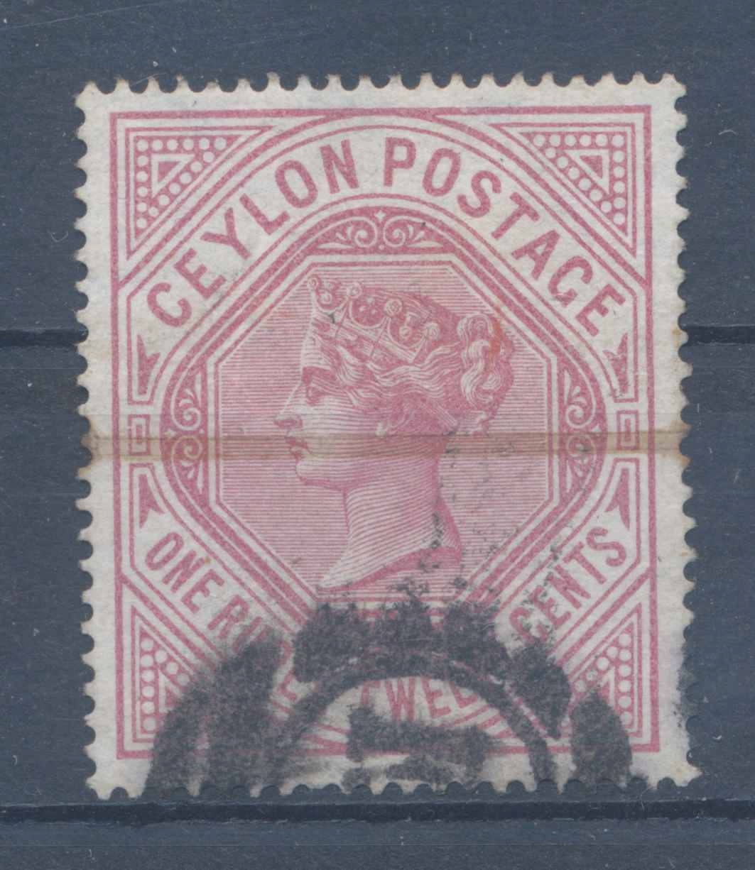 1887 CEJLON BC 1R.12C. SG.201, kasowany.